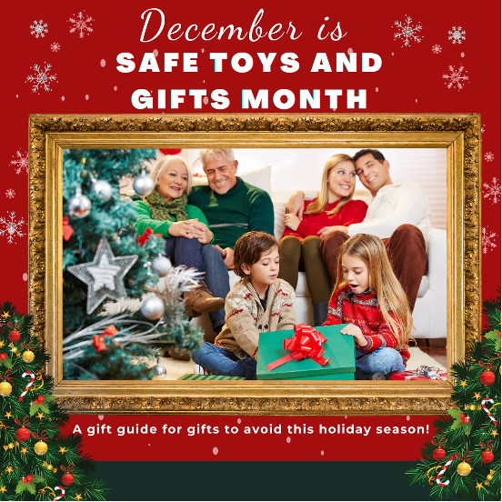 December is Safe Toys and Gifts Month